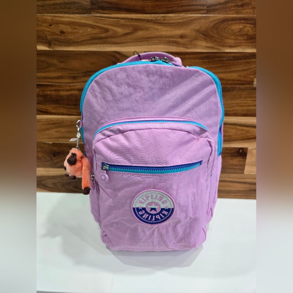 Kipling Backpack Large Light Purple  Color Laptop Bookbag School NEW Seoul